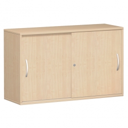 Schiebetürschrank PRO 2 Ordnerhöhen, Ahorn, BxHxT 1600x768x425 mm