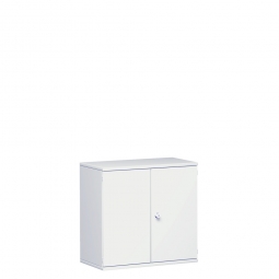 Flügeltürenschrank PRO, 2 Ordnerhöhen, weiß, BxTxH 1000x425x768 mm