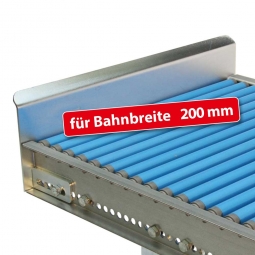 Endanschlag aus Stahlblech für Bahnbreite: 200 mm, Fest verschraubte Ausführung, Oberfläche glanzverzinkt