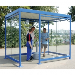 Raucher- und Pausenunterstand, LxBxH 3180x2165x2510 mm, Innen-Höhe 2360 mm