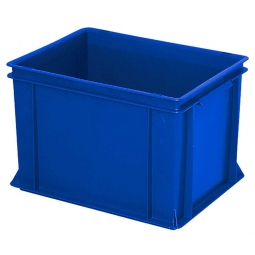 Euro-Geschirrkasten, LxBxH 400x300x270 mm, mit 2 Griffleisten, blau