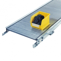 Klein-Rollenbahn, LxB 3000x440 mm, Bahnbreite: 400 mm, Achsabstand: 50 mm, Tragrollen Ø 30x1,0 mm