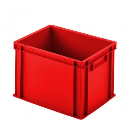 Euro-Stapelbehälter mit 2 Griffleisten, LxBxH 400x300x280 mm, rot