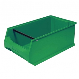 Sichtbox PROFI LB 2T mit Tragstab, grün, Inhalt 21,8 Liter, LxBxH 500x300x200 mm, innen 425x270x190 mm