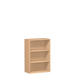 Büroregal PRO, 3 Ordnerhöhen, Buche, BxTxH 1000x425x1152 mm