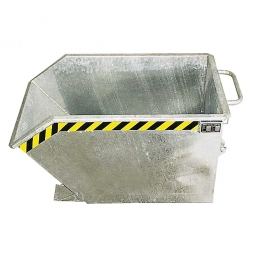 Kippbehälter, LxBxH 1440x680x580 mm, verzinkt, Volumen 0,30 m³, Tragkraft 750 kg, Gewicht 108 kg