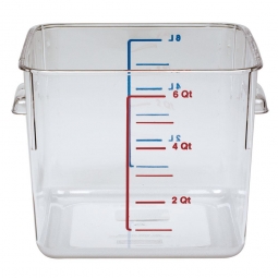 Platzsparbehälter, viereckig, Inhalt 6 Liter, glasklar