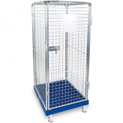 Antidiebstahlbehälter mit Kunststoffboden, LxBxH 815x724x1800 mm, Tragkraft bis 500 kg