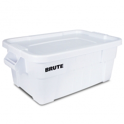 Eckiger Mehrzweckbehälter von Rubbermaid mit Schnappverschluss-Deckel, Inhalt 53 Liter, weiß, (VE= 6 Behälter)