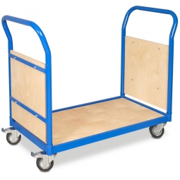 Doppelstirnwandwagen LxBxH 1130x500x890 mm, 4 Lenkrollen, davon 2 mit Feststell-Bremse, Ladefläche ca. LxB 950x445 mm, Tragkraft 250 kg