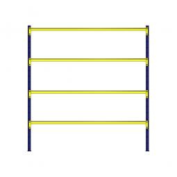 Weitspannregal mit 4 Stahlblechebenen, Stecksystem, BxTxH 2380x1205x2500 mm, Tragkraft 1100 kg/Ebene
