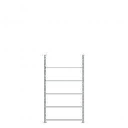 Ordnerregal mit 5 Böden, kunststoffbeschichtet, Schraubsystem, BxTxH 1000x300x1850 mm