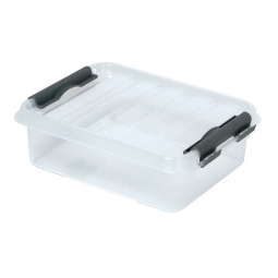 Clipbox mit Deckel, Inhalt 1 Liter, LxBxH 200x150x60 mm, Polypropylen (PP), transparent