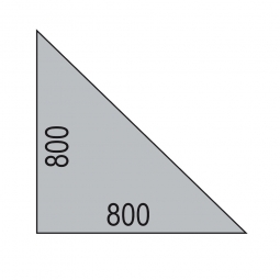 Verkettungsplatte, Eckwinkel 90°, Lichtgrau, BxT 800x800 mm