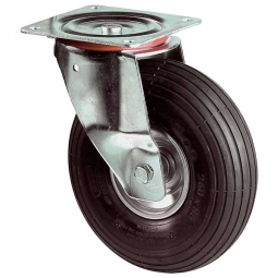 Transportgeräte-Lenkrolle, Rad-ØxB 260x85 mm, Tragkraft 200 kg, schwarz
