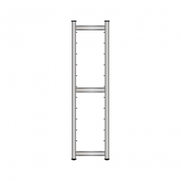 Regalrahmen aus Edelstahl, HxT 1800x400 mm, Feldlast bis 600 kg