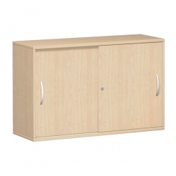 Schiebetürschrank PRO 2 Ordnerhöhen, Ahorn, BxHxT 1200x768x425 mm