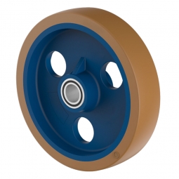 Grauguss-Polyurethanrad, Rad-ØxB 300x100 mm, Tragkraft 2600 kg