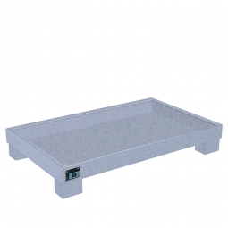 Auffangwanne für 60 Liter Fässer, LxBxH 1300x800x205 mm, Volumen: 84 Liter, verzinkt