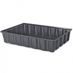 Sicherheits-Auffangwanne aus schwarzem Kunststoff, LxBxH 1230x830x260 mm, Tragkraft 500 kg
