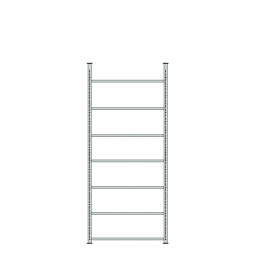 Ordnerregal mit 7 Böden, kunststoffbeschichtet, Schraubsystem, BxTxH 1000x600x2550 mm