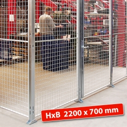 Maschinengitter-Grundelement, 2200 mm hoch, Wandbreite 700 mm