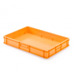 Kuchenblechkasten, PE-HD, LxBxH 655x450x100 mm, Wände und Boden geschlossen, orange