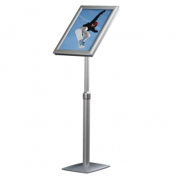 Info-Ständer mit Höhenverstellung, DIN A3, Plakatgröße BxH 297x420 mm, Hochformat, silber