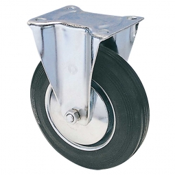 Transportgeräte-Bockrolle, Rad-ØxB 200x50 mm, Tragkraft 205 kg, schwarz