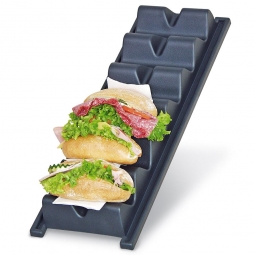 Snack-Präsenter in Wellenform, LxBxH 590x195x60 mm, anthrazit