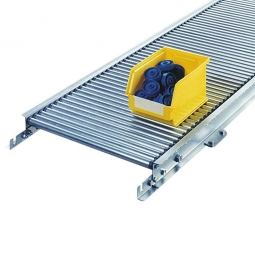 Klein-Rollenbahn, LxB 1000x540 mm, Bahnbreite: 500 mm,  Achsabstand: 25 mm, Tragrollen Ø 20x1,0 mm