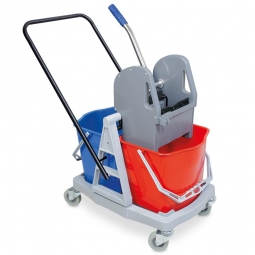 Reinigungswagen-Set "Profi", 2 Eimer je 17 Liter zum Trennen von Schmutz- und Frischwasser
