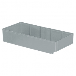 Regalkasten, grau, LxBxH 400x186x83 mm, Polystyrol-Kunststoff (PS), Gewicht 340 g