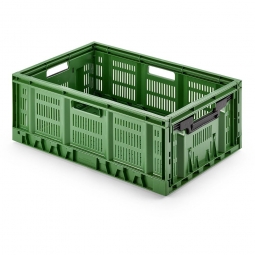 Gemüse-Klappkiste, LxBxH 600x400x233 mm, 46,5 Liter, grün