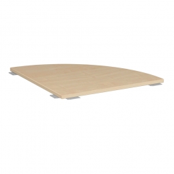 Verkettungsplatte ELEGANCE Viertelkreis 90°, Dekor Ahorn, BxT 800x800 mm