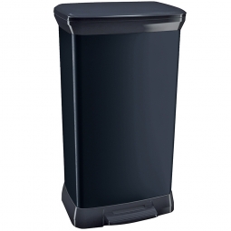 Tretabfalleimer, 50 Liter, BxTxH 390x290x730 mm, Deckel schwarz, Korpus schwarz