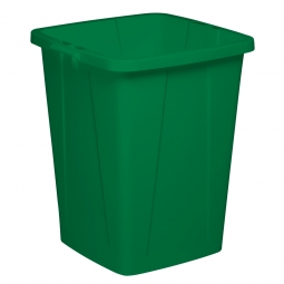 Abfall- und Wertstoffbehälter, eckig, 90 Liter, BxTxH 520x490x610 mm, grün
