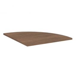 Viertelkreis-Verkettungsplatte 90° PREMIUM, Nussbaum/Silber, BxT 800x800 mm