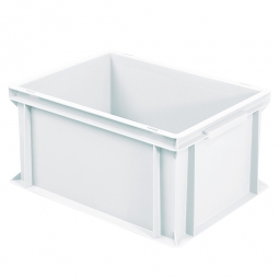 Euro-Geschirrkasten, LxBxH 400x300x220 mm, mit 2 Griffleisten, weiß