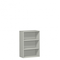 Büroregal PRO, 3 Ordnerhöhen, lichtgrau, BxTxH 1000x425x1152 mm