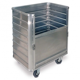 Transportwagen aus Leichtmetall, mit absenkbarer Wand, 355 Liter, LxBxH 930x530x985 mm, Tragkraft 250 kg