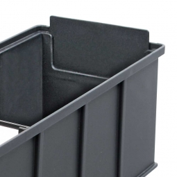 Auszugssicherungen für Regalkästen PROFI, Polypropylen (PP), Farbe schwarz, VE = 10 Stück