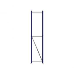 Regalrahmen für Weitspannregale, Stecksystem, TxH 400x2500 mm, Rahmenbreite 40 mm