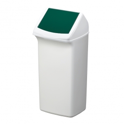 Abfall- und Wertstoffsammler mit Schwingdeckel, BxTxH 366x320x747 mm, 40 Liter, grün