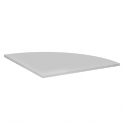 Verkettungsplatte "Classic", Viertelkreis 90°, BxT 800x800 mm, Dekor lichtgrau