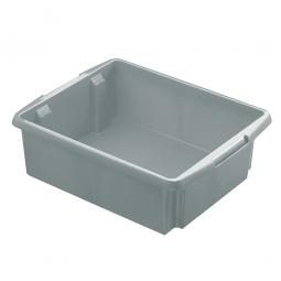 Leichter Drehstapelbehälter, LxBxH 455x360x145 mm, 17 Liter, grau