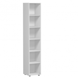 Regal mit 6 Ordnerhöhen "Flex", lichtgrau, BxTxH 400x400x2160 mm