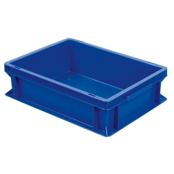 Euro-Geschirrkasten, LxBxH 400x300x120 mm, mit 2 Griffleisten, blau