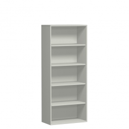Büroregal PRO, 5 Ordnerhöhen, lichtgrau, BxTxH 1000x425x1920 mm