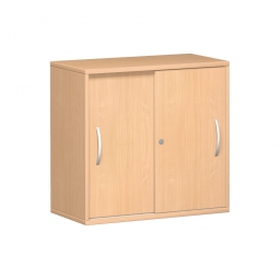 Anstell-Schiebetürenschrank PRO, 2 Ordnerhöhen, Buche, BxTxH 800x425x720 mm